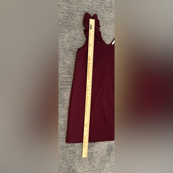 Entro Burgundy Ruffle Mini Dress - Picture 7 of 7